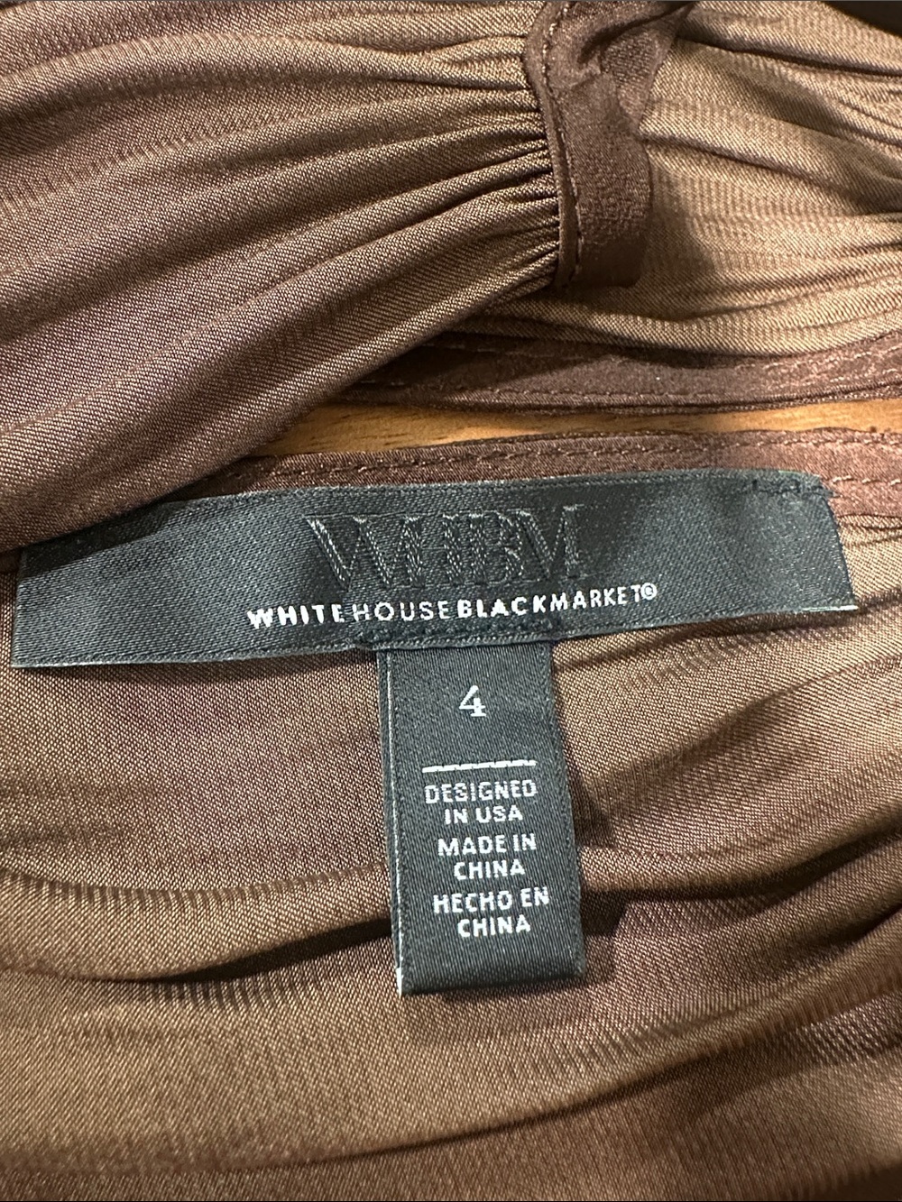 White House Black Market Brown Stud-Trim High-Low Dress 485 - Picture 2 of 11